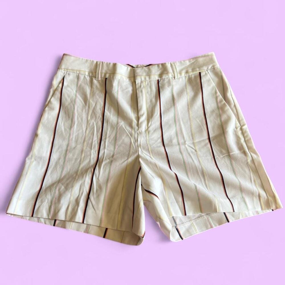 Banana republic white pleated shorts